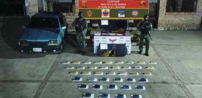 FANB incautó 41 panelas de marihuana en Táchira