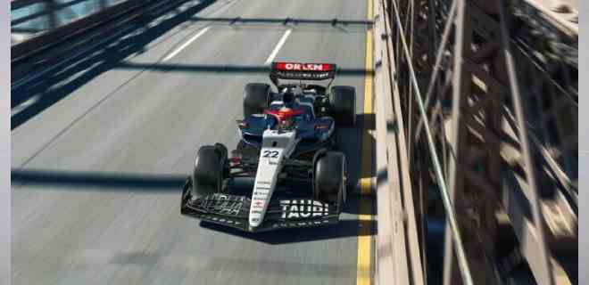 F1 | Alpha Tauri presentó sus nuevos colores en las calles de Nueva York