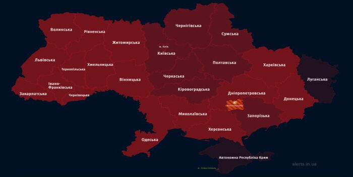 Medios locales | Alerta aérea en todo el territorio de Ucrania