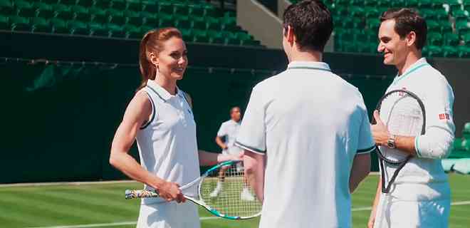 +VIDEO | Federer reta a la princesa Kate en Wimbledon