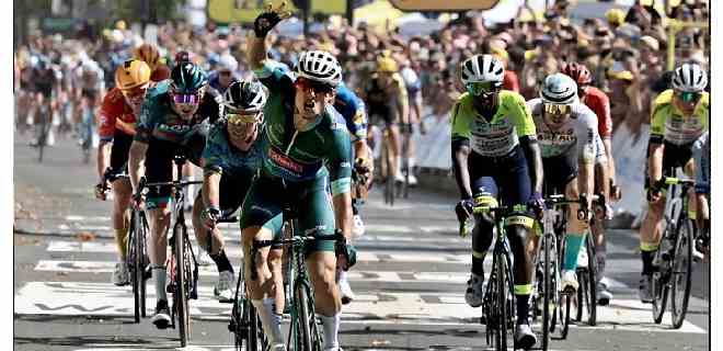 +VIDEO | Philipsen suma cuarto triunfo en el Tour y se impone en la séptima etapa