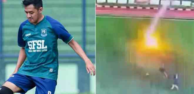 Futbolista perdió la vida tras ser alcanzado por un rayo en pleno partido