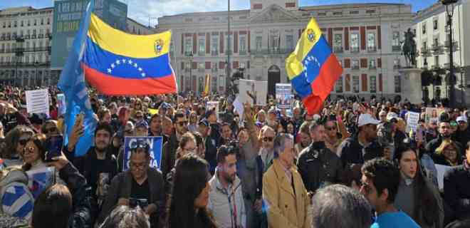 Venezolanos colmaron las calles de Madrid en apoyo a María Corina Machado