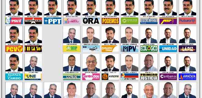 CNE publica tarjetón electoral con fotos de los 10 candidatos presidenciales